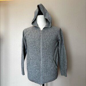 UNTITLED Women's Wool Knit Hoodie Zip Cardigan - Gray - Size 2